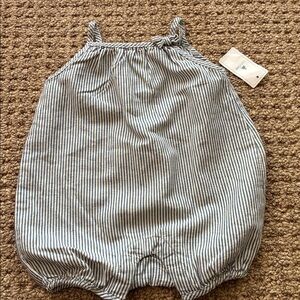 GAP Blue & White Striped Infant Romper